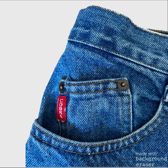 Vintage High Rise Blue Cobra Shorts - Picture 3 of 4